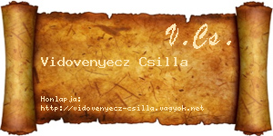 Vidovenyecz Csilla névjegykártya